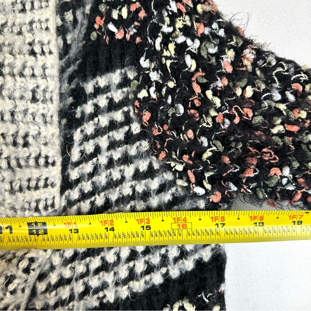 La Fee Verte Anthropologie Oona Confetti Eyelash  Open Front Cardigan Office - Picture 8 of 9